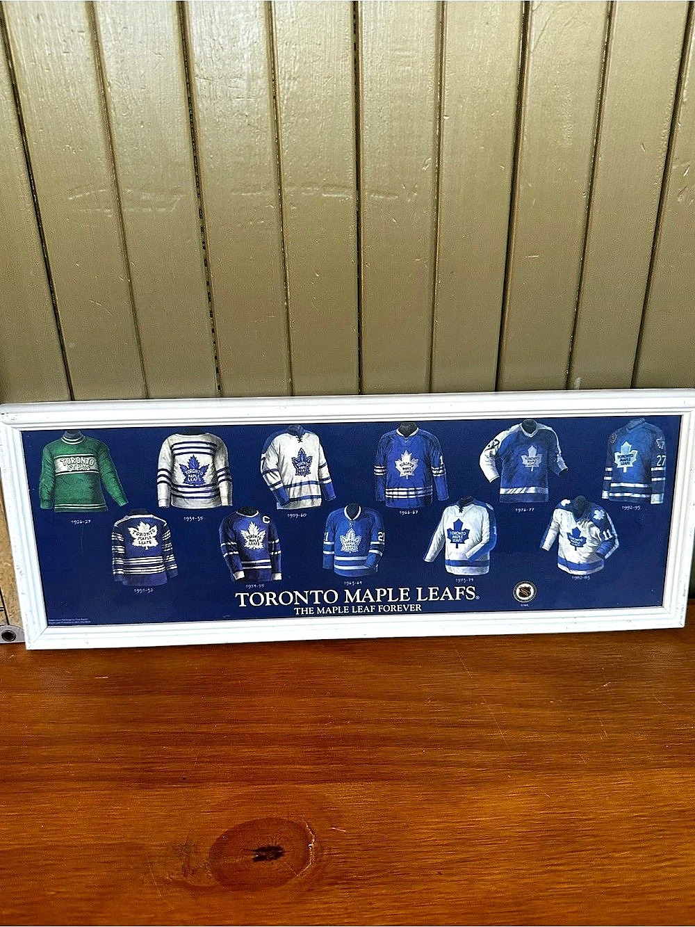 NHL Toronto Maple Leafs Jersey History The Maple Leaf Forever
Framed 6x15